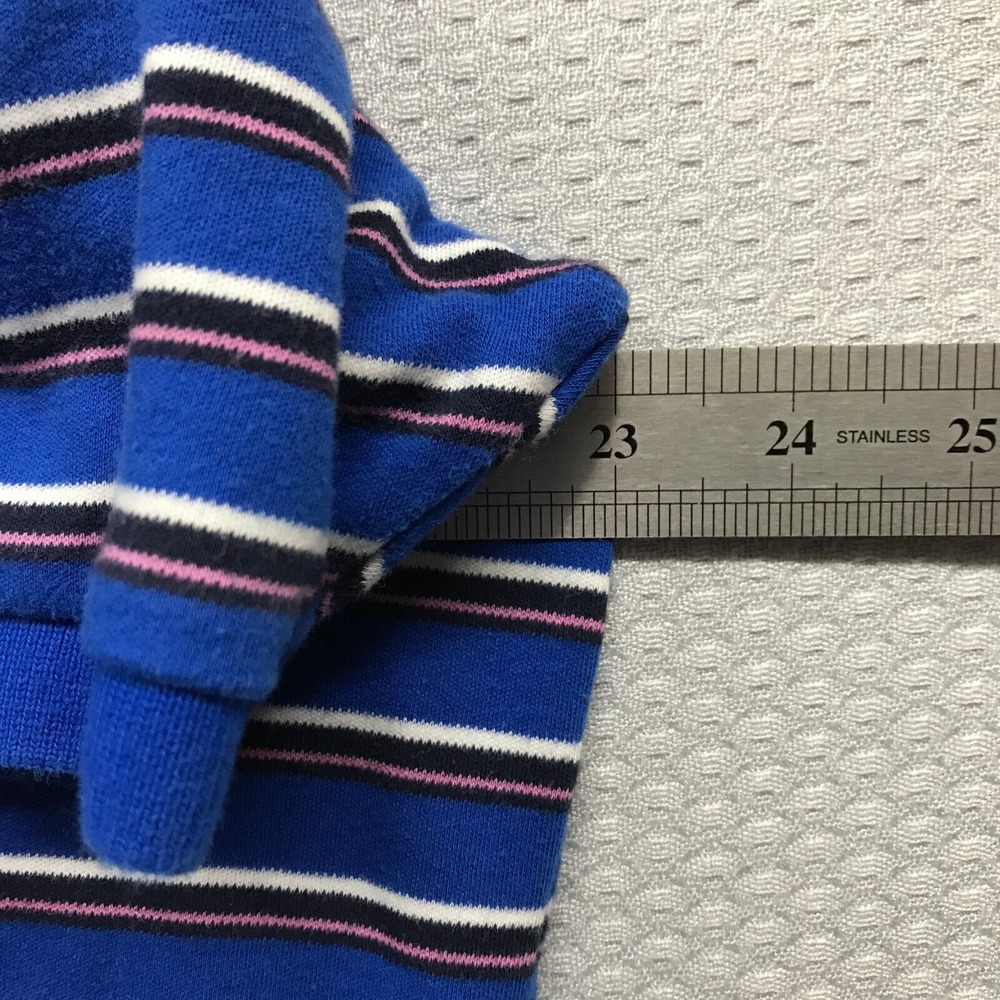 VTG Ralph Lauren Shirt Mens Large Blue Striped Short Sleeve Rugby Preppy Basic - Picture 5 of 7